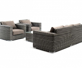Лаунж-зона Боно 4SIS из искусственного ротанга, цвет графит
