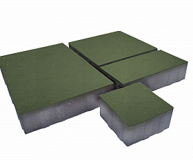 Тротуарная плитка Лидер 40 Новый Город 80 мм Зеленый