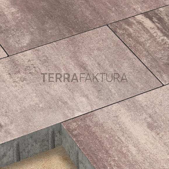 Тротуарная плитка Terrafaktura Урбан 600x300x80 мм Бархатный закат фото 3