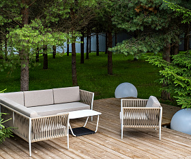 Касабланка модульная лаунж-зона из роупа (веревки), каркас из алюминия