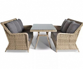 Обеденная группа Кортадо 4SIS из искусственного ротанга, цвет соломенный