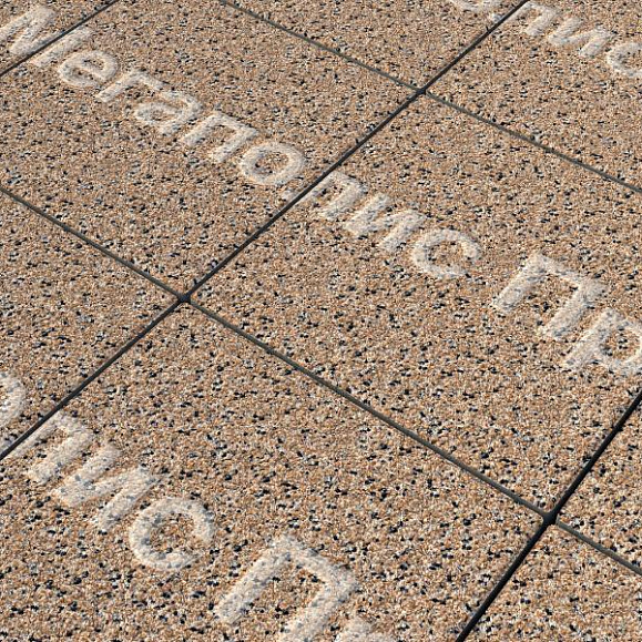 Тротуарные плиты Выбор Квадрум  В.1.К.10 300х300х100 мм Стоунмикс Кремовый с черным фото 2