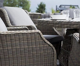 Обеденная группа Неаполь 4SIS из искусственного ротанга, цвет бежевый