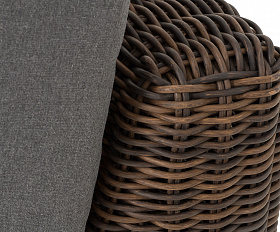 Капри модуль диванный прямой с подушками, цвет коричневый