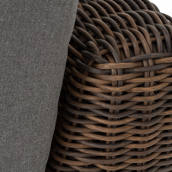 Капри модуль диванный прямой с подушками, цвет коричневый фото 4