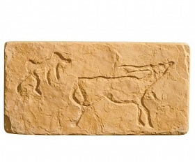 Вставка "Наскальная живопись" №3, цвет Песочный