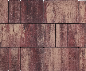 Тротуарная плитка Лидер 40 Провинция Color Mix 60 мм Яшма