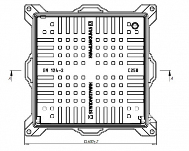 Люк Standartpark квадратный ВЧ ЛК-48.60.08-ВЧ-Ф4.000