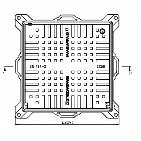 Люк Standartpark квадратный ВЧ ЛК-48.60.08-ВЧ-Ф4.000 фото 2