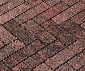 Тротуарная плитка 342 механический завод Паркет 240x80x60мм ColorMix Вулкан