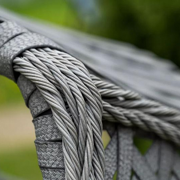 Подвесное кресло Капри 4SIS из искусственного ротанга, цвет серый фото 7