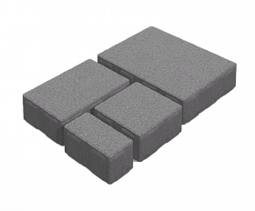 Тротуарная плитка Нобетек Новый город квартет 4НГК6Ф Темно-серая