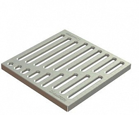 Решетка водоприемная Basic РВ-28.28 штампованная стальная оцинкованная «вершина»