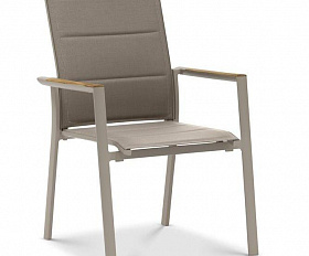 Комплект обеденной мебели Lyon 280B+10P Brafritid бежевый/натуральный, алюминий/тик