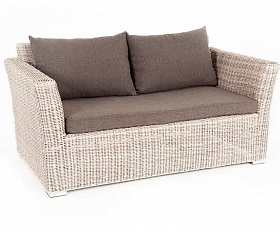 Диван двухместный Капучино 4SIS из искусственного ротанга, цвет бежевый