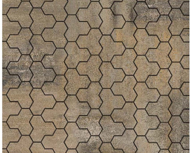 Тротуарная плитка Выбор Трилистник В.7.Ф.10 100 мм Искусственный камень Базальт