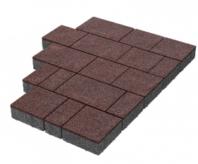 Тротуарная плитка Stellard Новый город 40 мм Бордовый