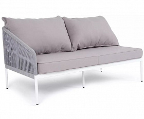 Модуль диванный правый Канны 4SIS из роупа (веревки), цвет светло-серый