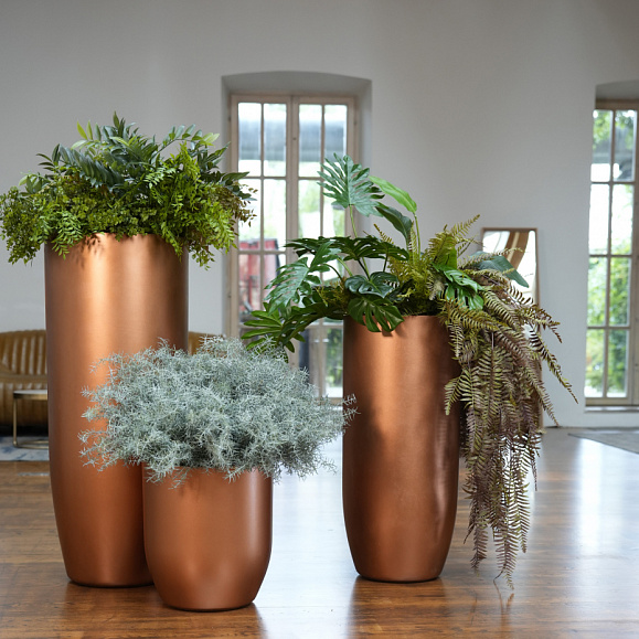 Кашпо Concretika Йар D40H87 Бронза фото 3