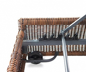 Шезлонг Рим 4SIS из искусственного ротанга, цвет коричневый с подушкой