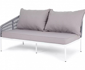 Модуль диванный правый Канны 4SIS из роупа (веревки), цвет светло-серый