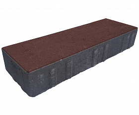Тротуарная плитка Лидер 40 Паркет 150х450х80 мм Красный