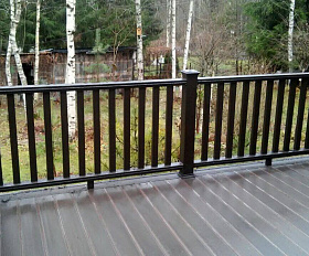 Столб ограждения Экодэк Спирит 120х120 мм, цвет Шоколад