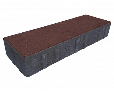 Тротуарная плитка Лидер 40 Паркет 150х450х80 мм Красный