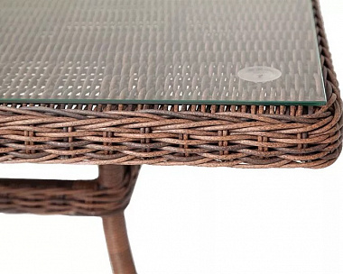 Плетеный стол Айриш 4SIS из искусственного ротанга, цвет коричневый