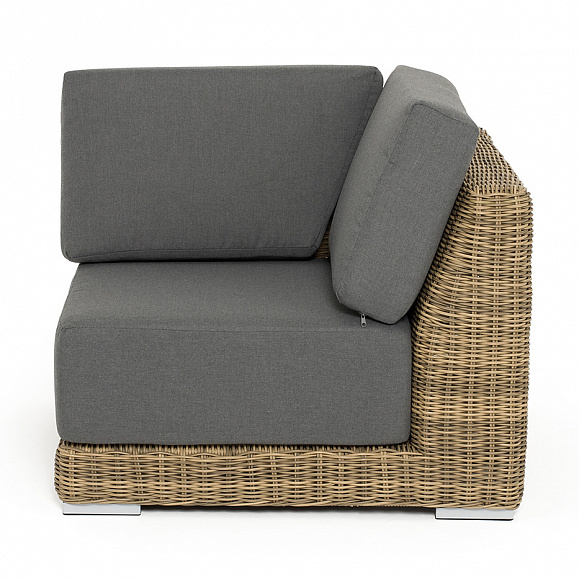 Капри модуль диванный угловой с подушками, цвет соломенный фото 3