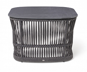 Лугано журнальный стол 76х76 H55 см из HPL, цвет серый гранит