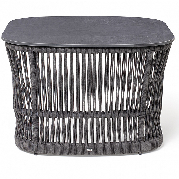 Лугано журнальный стол 76х76 H55 см из HPL, цвет серый гранит фото 3