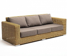Диван трехместный Боно 4SIS из искусственного ротанга, цвет соломенный