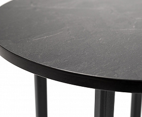 Кипр интерьерный стол из HPL круглый Ø30 H40, цвет серый гранит