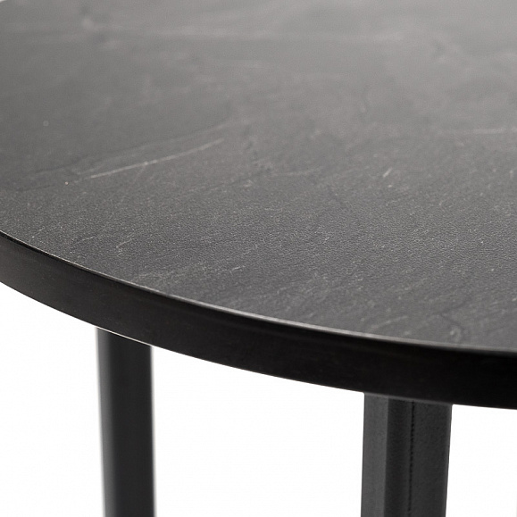 Кипр интерьерный стол из HPL круглый Ø30 H40, цвет серый гранит фото 2