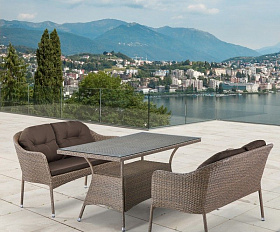 Комплект плетеной мебели T198B/S54B-W56 Light brown