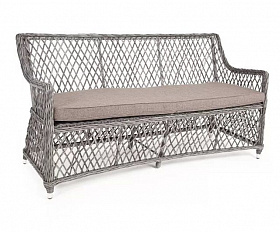 Диван двухместный Латте 4SIS из искусственного ротанга, цвет графит