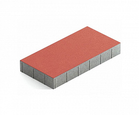 Тротуарная плитка 342 механический завод Плита 600х300х80 мм, красный яркий