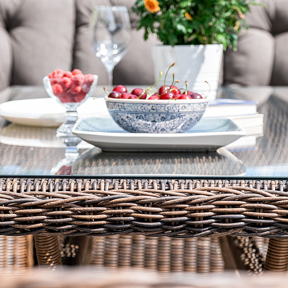 Латте плетеный стол из искусственного ротанга 160х90см, цвет коричневый фото 7