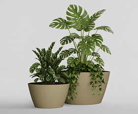 Кашпо Concretika Боул D80H45 Имбирный 1019