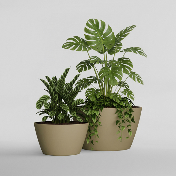 Кашпо Concretika Боул D80H45 Имбирный 1019 фото 5