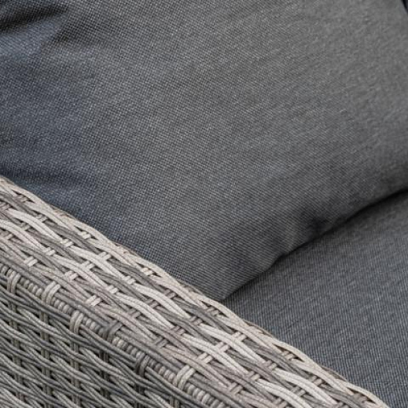 Угловой комплект Zorro Plus Double Royal Family из искусственного ротанга, цвет серый фото 7