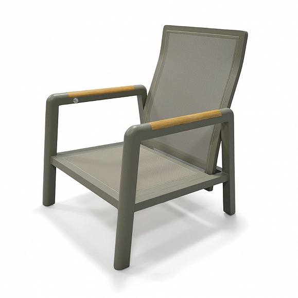 Бари кресло, каркас алюминий, цвет светло-серый фото 1