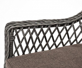 Обеденная группа Эспрессо-80 L 4SIS из искусственного ротанга, цвет графит