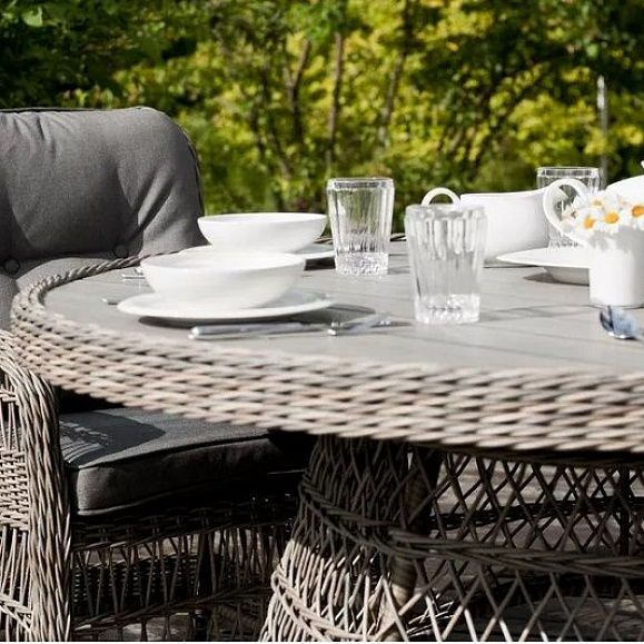 Кресло Цесена 4SIS из искусственного ротанга, цвет серо-соломенный фото 3