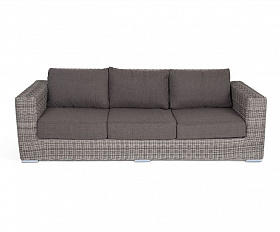 Диван трехместный Боно 4SIS из искусственного ротанга, цвет серый
