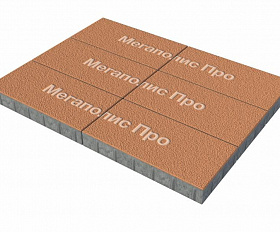 Тротуарная плитка Выбор Прямоугольник Б.5.П.10 600х300х100 мм Оранжевый Гранит