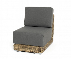 Капри модуль диванный прямой с подушками, цвет соломенный