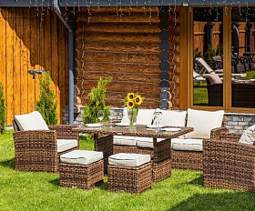 Комплект мебели Zoya Royal Family из искусственного ротанга, цвет коричневый