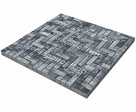 Тротуарная плитка Выбор Паркет Б.4.П.6 Листопад Антрацит